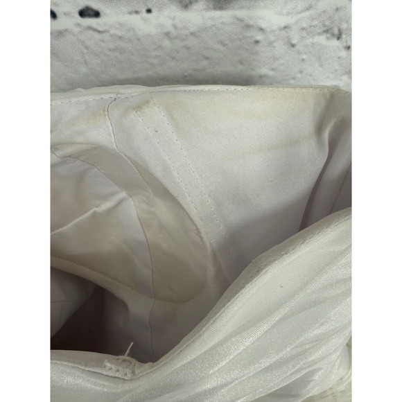 White Strapless Ruffle Mini Dress Tony Bowls Sz 8 Bridal Graduation  Fairycore - Picture 15 of 16